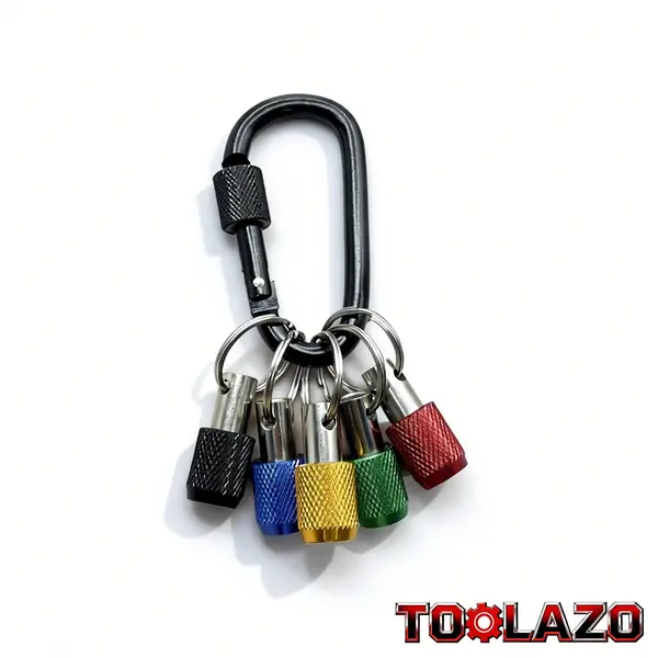 Practical 5-in-1 Metal Drill Bit Keychain Kit