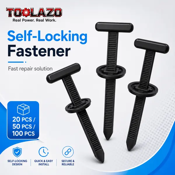 Industrial Nylon Self-Locking Cable Tie Buckle Kit (PA66, 100pcs)