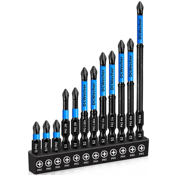 10-Piece PH2 Magnetic Bit Set