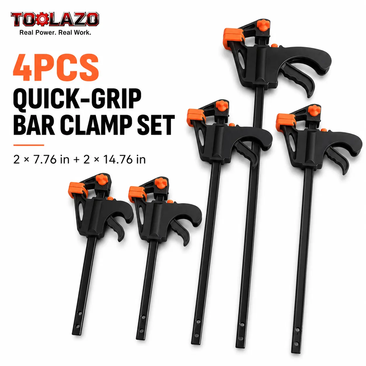 4-Piece Quick-Grip Bar Clamp Set