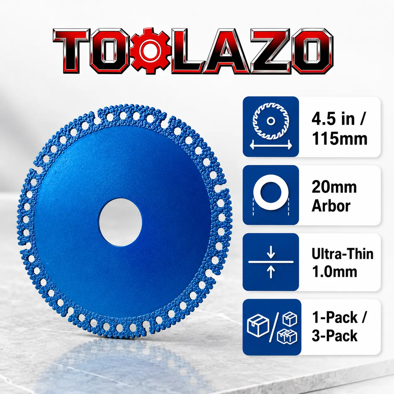 3-Pack 4.5 in Blue Diamond Discs