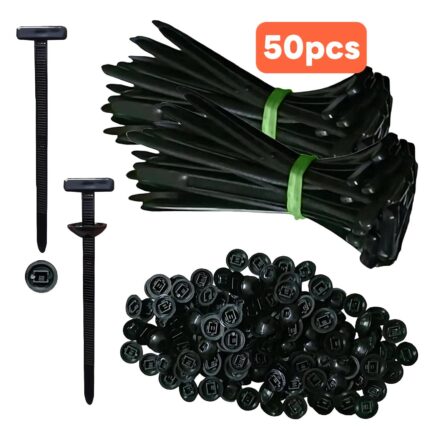 TOOLAZO 20PCS Small Compact Nylon Self-Locking Cable Tie Buckles Bulk Pack - Auto Repair Emergency Kit Fasteners for Car Wiring, Home Organization, Workshop Use